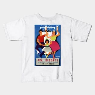 Vintage Travel Poster Australia Spa Health Resorts Kids T-Shirt